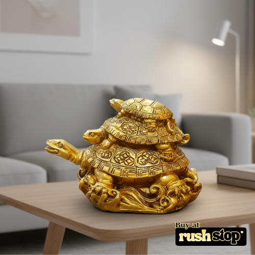 Sacred Three-Tier Golden Tortoise Family